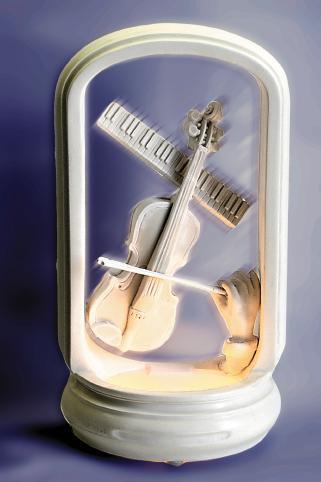 2004- Moulage lampe d'ambiance "arcade" femme nue.